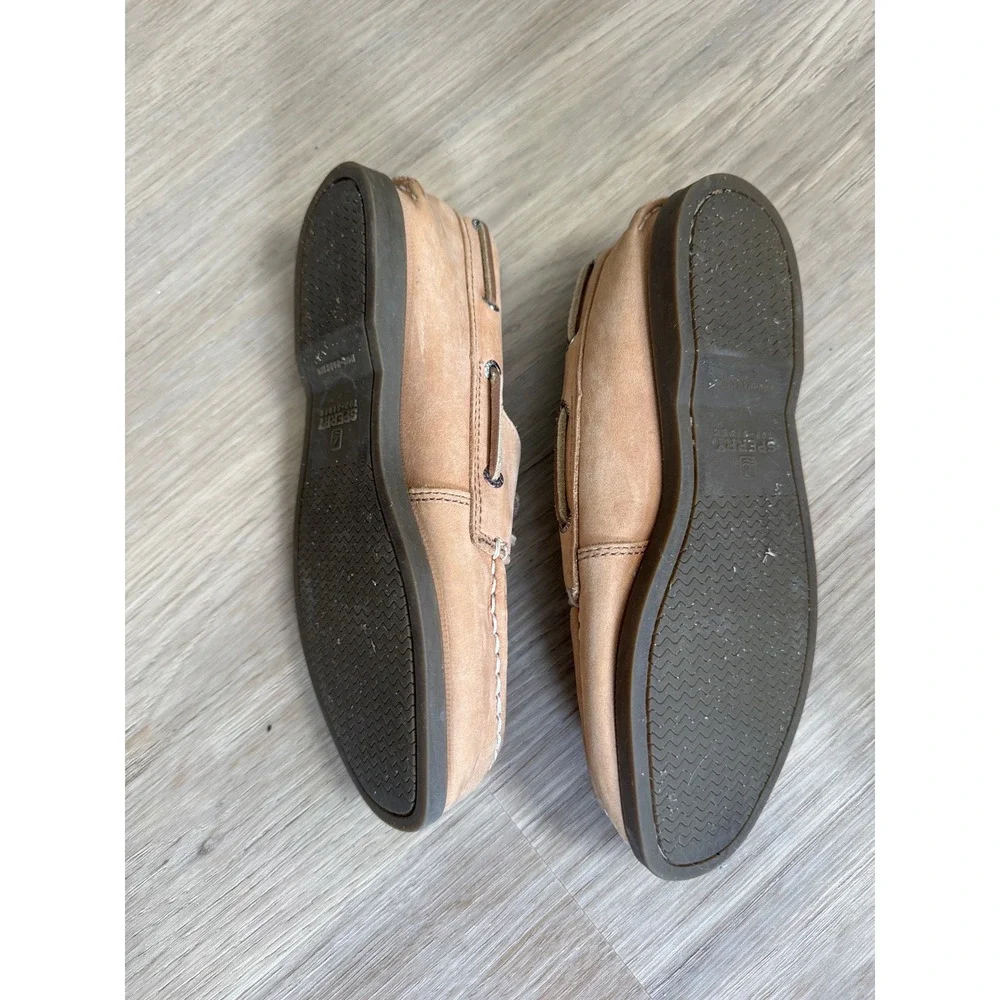 Sperry Top-Sider Boys AO Boat Shoes Tan Leather Moccasin Loafers YB27284 Size 3M